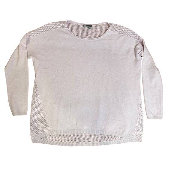 Vince Sweaters - VINCE Purple 100% Cashmere Mesh Crew Neck Twee Luxe Pullover Sweater Women's XL